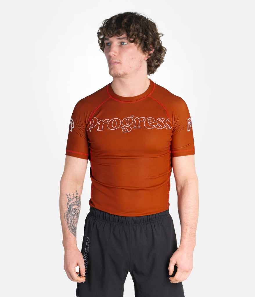 Progress Jiu Jitsu Classico SS Rashguard Orange