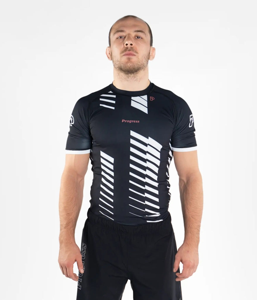 Progress Jiu Jitsu Ranked 2026 SS Rashguard White-Black