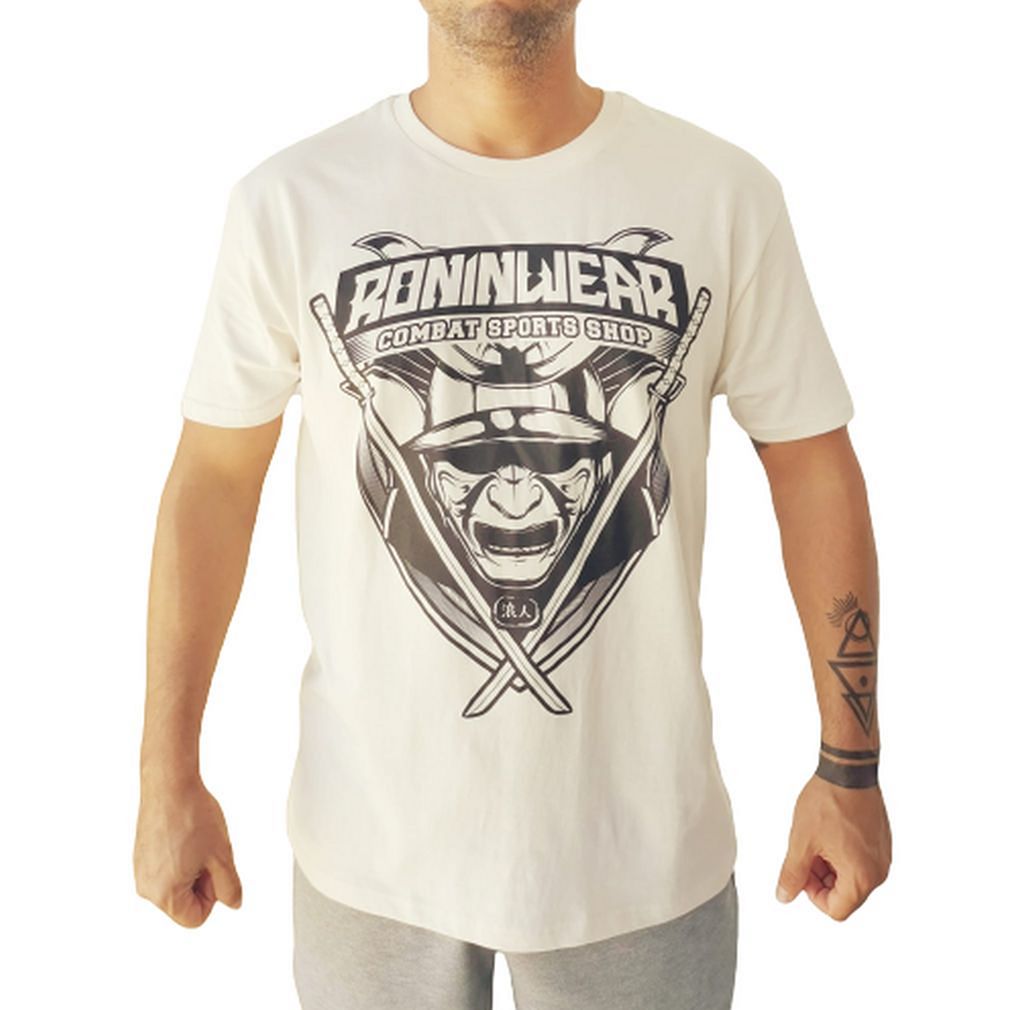 RoninWear Samurai Shield T-shirt Grey-White