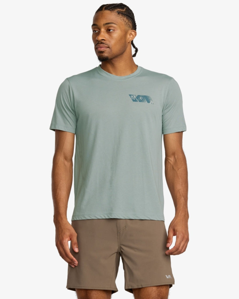 RVCA Blur Fill T-Shirt Grey-Blue