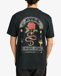 RVCA Roses Poster T-shirt Black