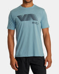 RVCA VA Sport Blur T-shirt Light Blue