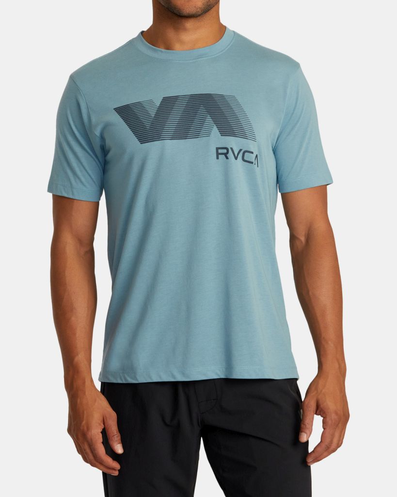 RVCA VA Sport Blur T-shirt Light Blue