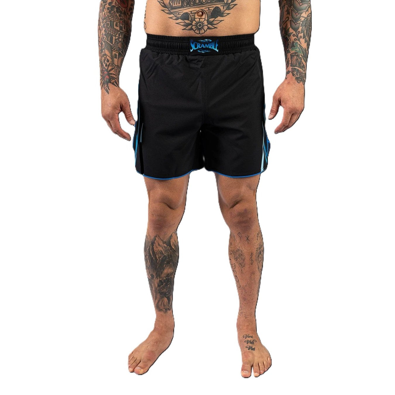 Scramble 1998 Ice MMA Fight Shorts Black-Blue