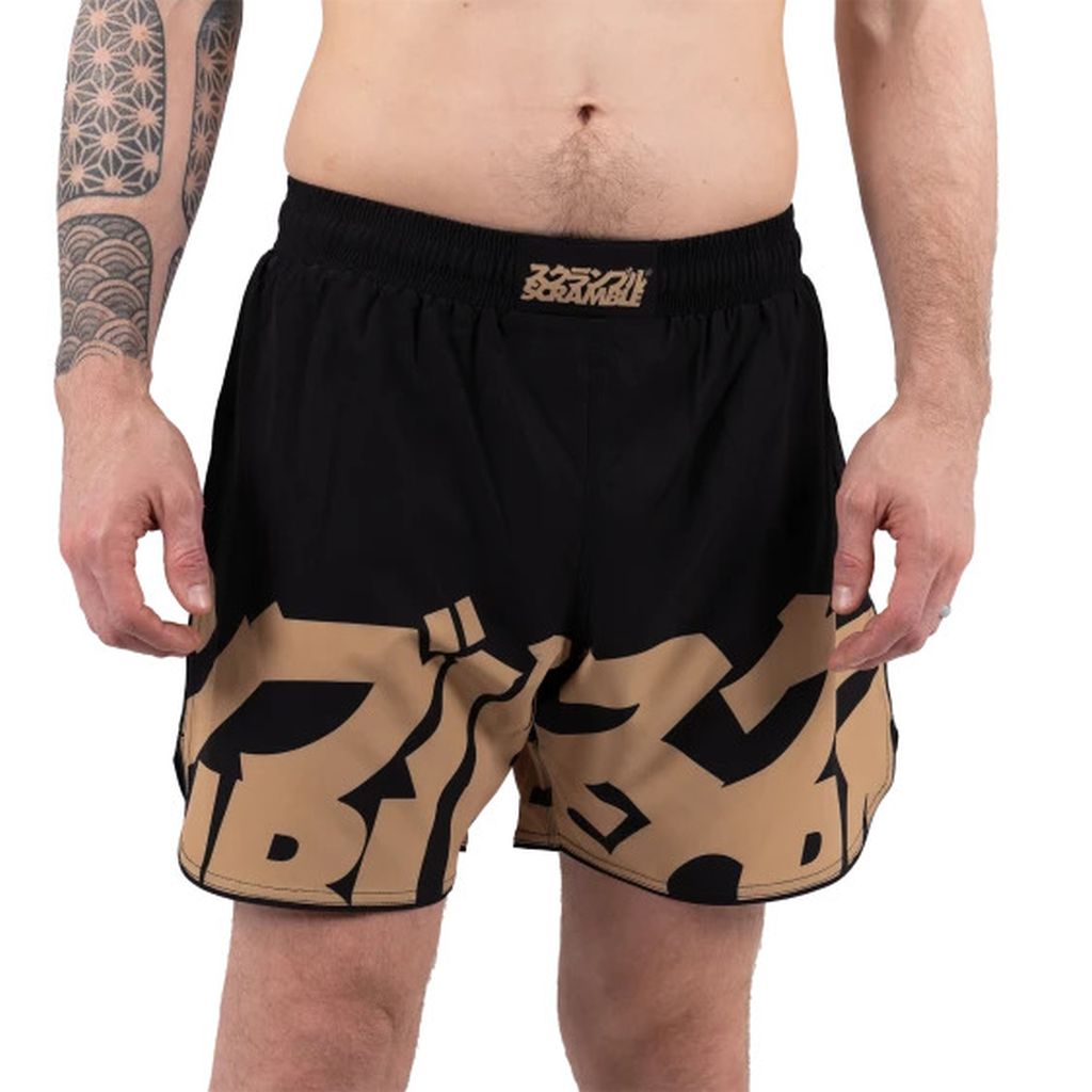 Scramble Baka MMA Fight Shorts Black-Gold