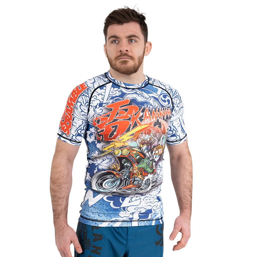 Scramble Kaminari SS Rashguard Blue