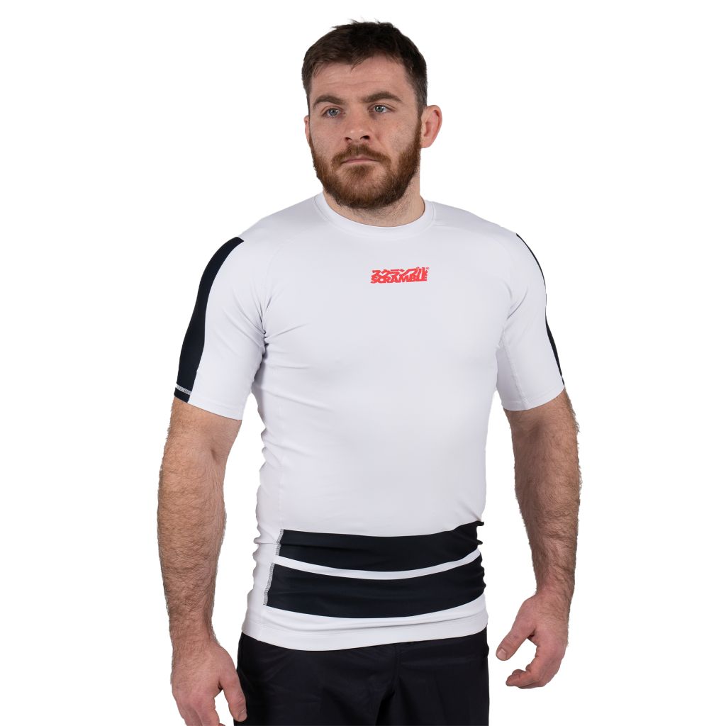 Scramble Ranked SS Rashguard White-Black