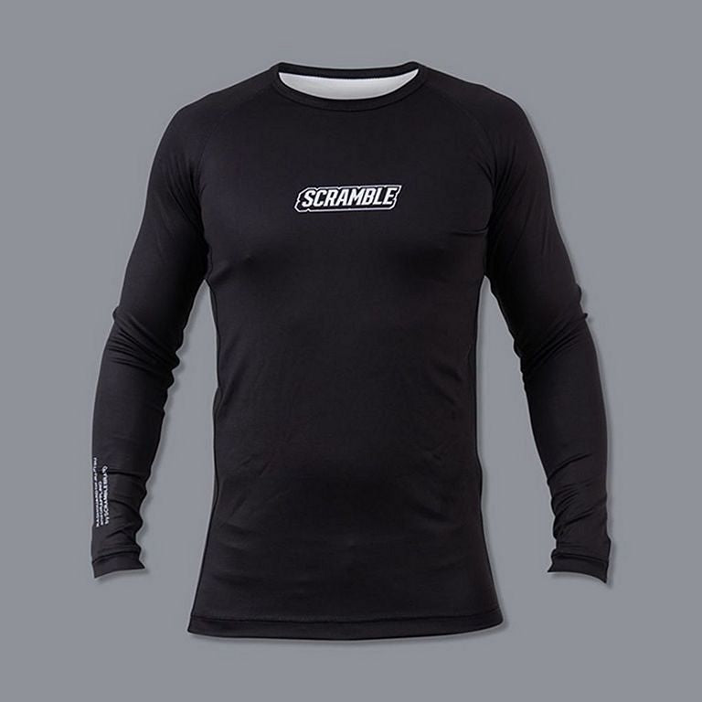 Scramble 3D Logo LS Rashguard Black