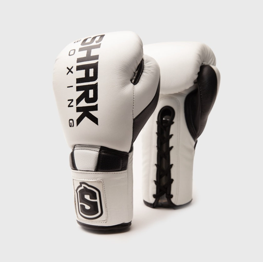 Shark Boxing F19 2.0 Laces Boxing Gloves Black-White