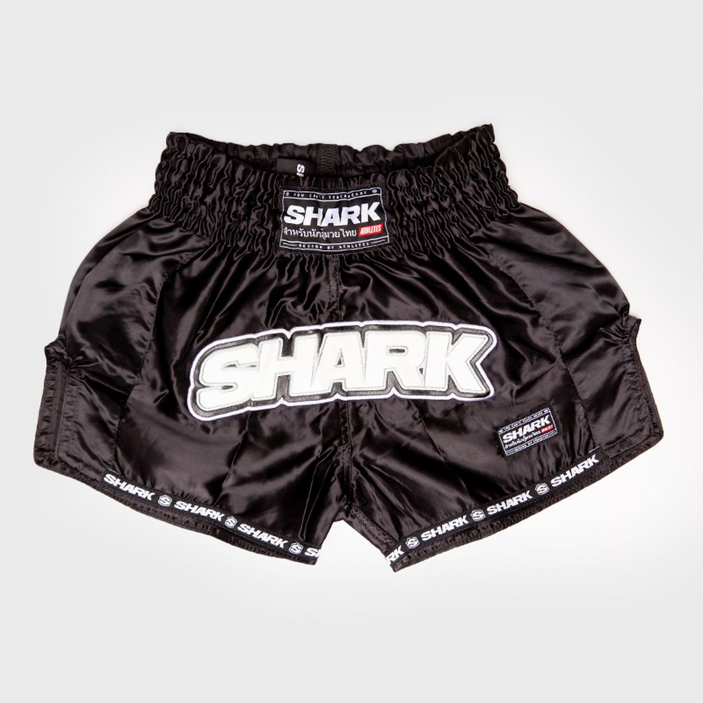 Shark Boxing Rainbow Muay Thai Shorts Black