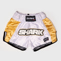 Shark Boxing Rainbow Muay Thai Shorts White-Gold