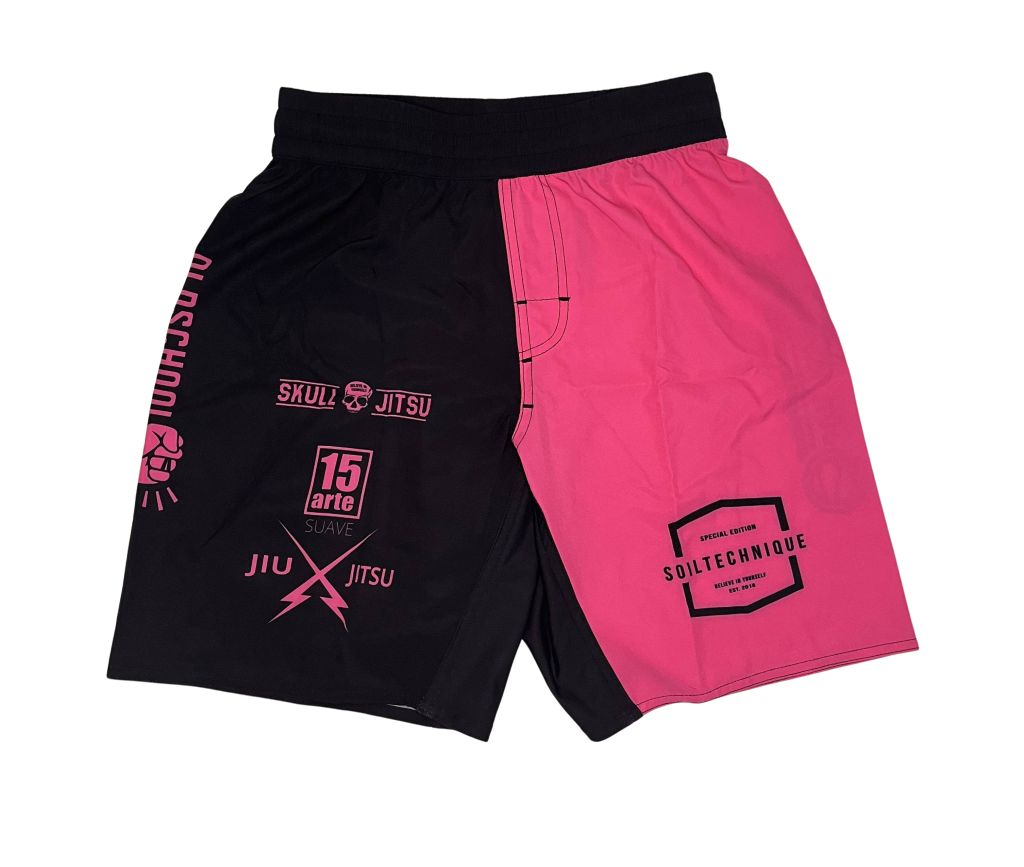 Soiltechnique Logo Grappling MMA Fight Shorts Pink
