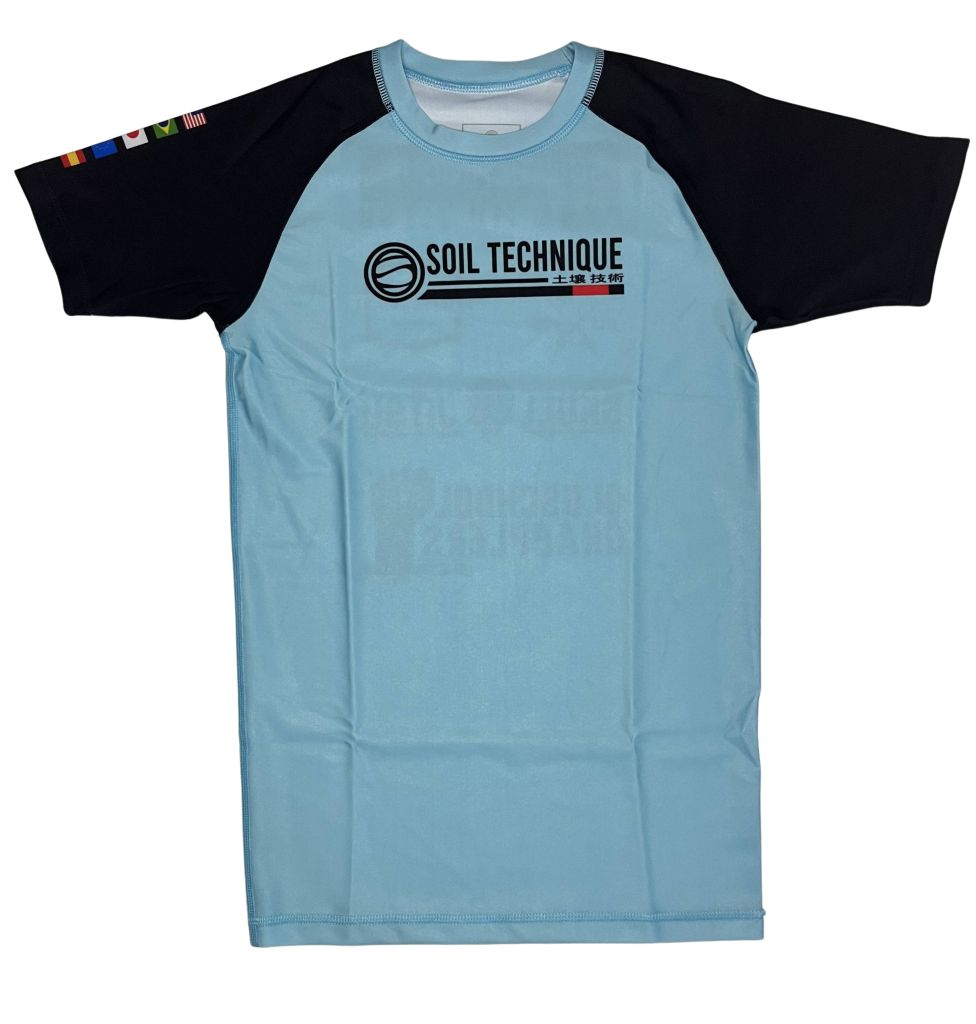Soiltechnique Logo SS Rashguard Light Blue