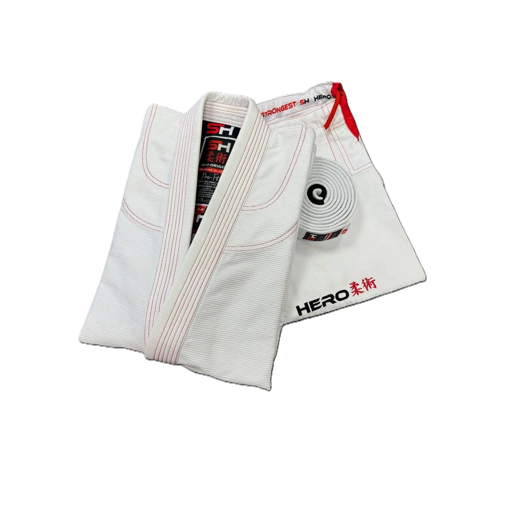 Strongest Hero Origins BJJ Gi White