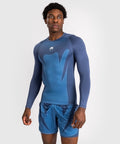 Venum Attack LS Rashguard Navy Blue