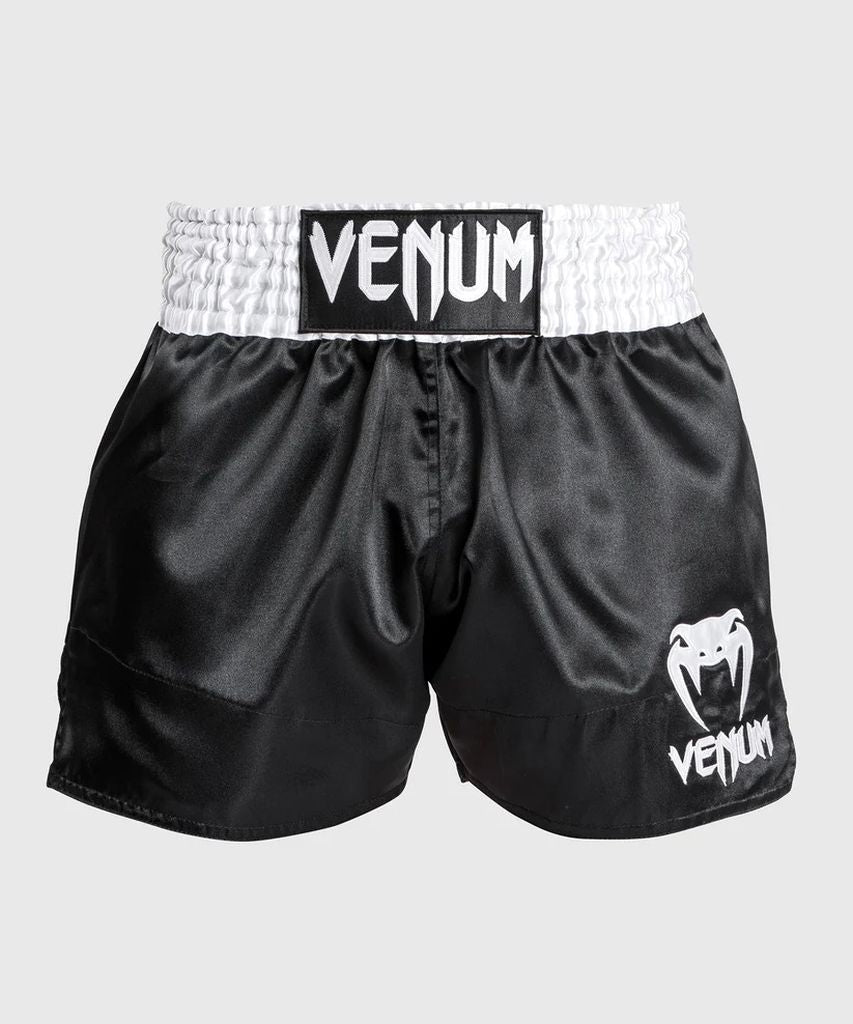 Venum Classic Muay Thai Shorts White-Black