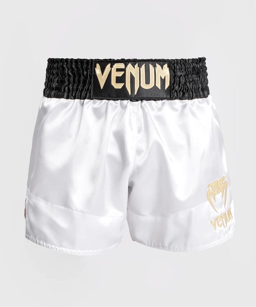 Venum Classic Muay Thai Shorts White-Gold