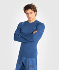 Venum Contender Mens LS Rashguard Blue
