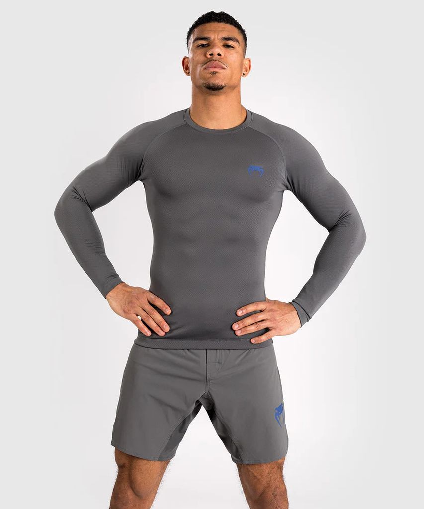 Venum Contender Mens LS Rashguard Grey