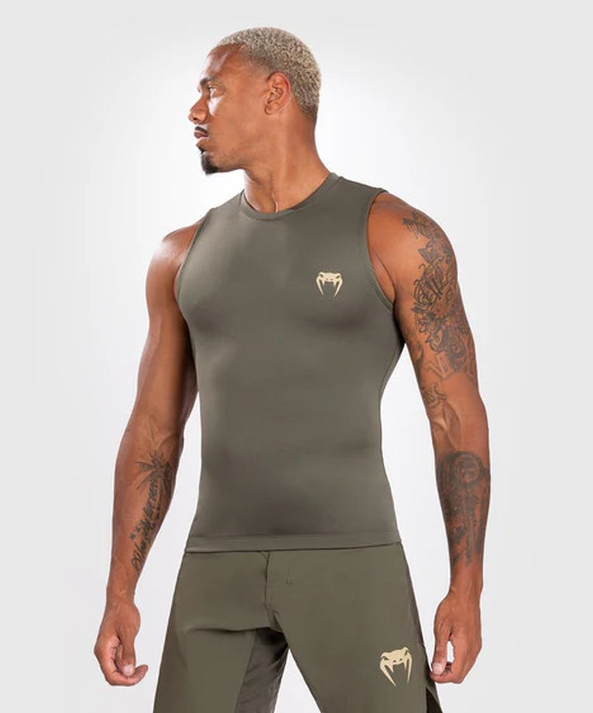 Venum Contender Mens Sleeveless Rashguard Green