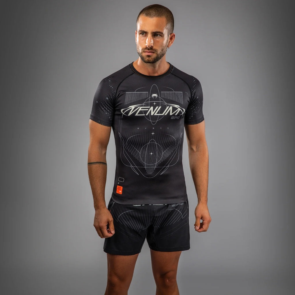 Venum Eclipse SS Rashguard Black-White