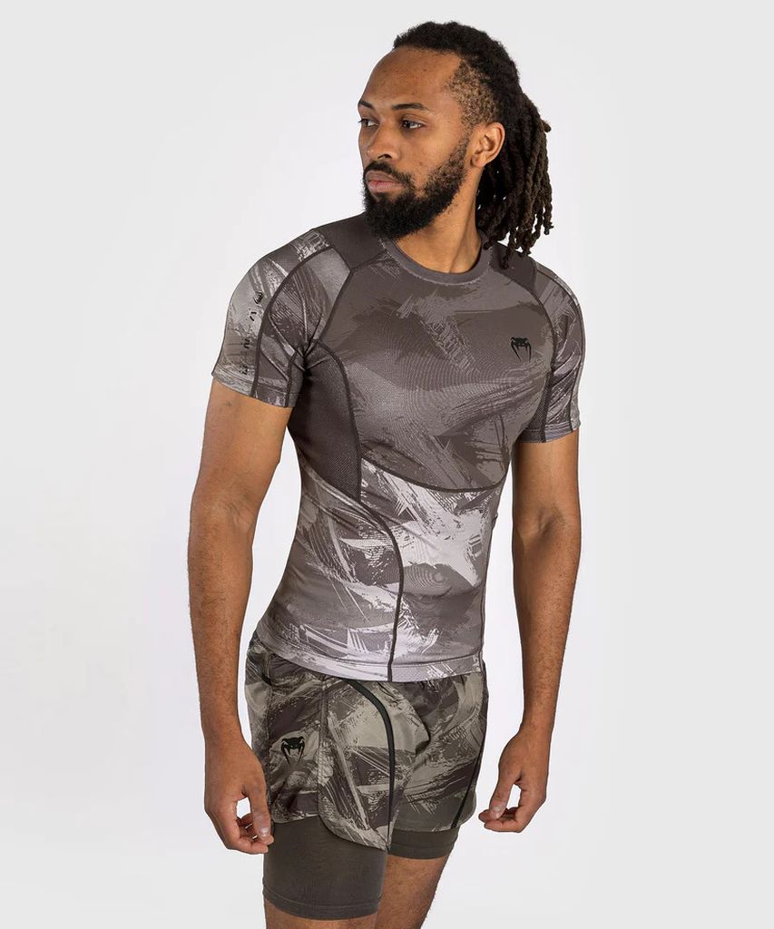 Venum Electron 3.0 SS Rashguard Brown