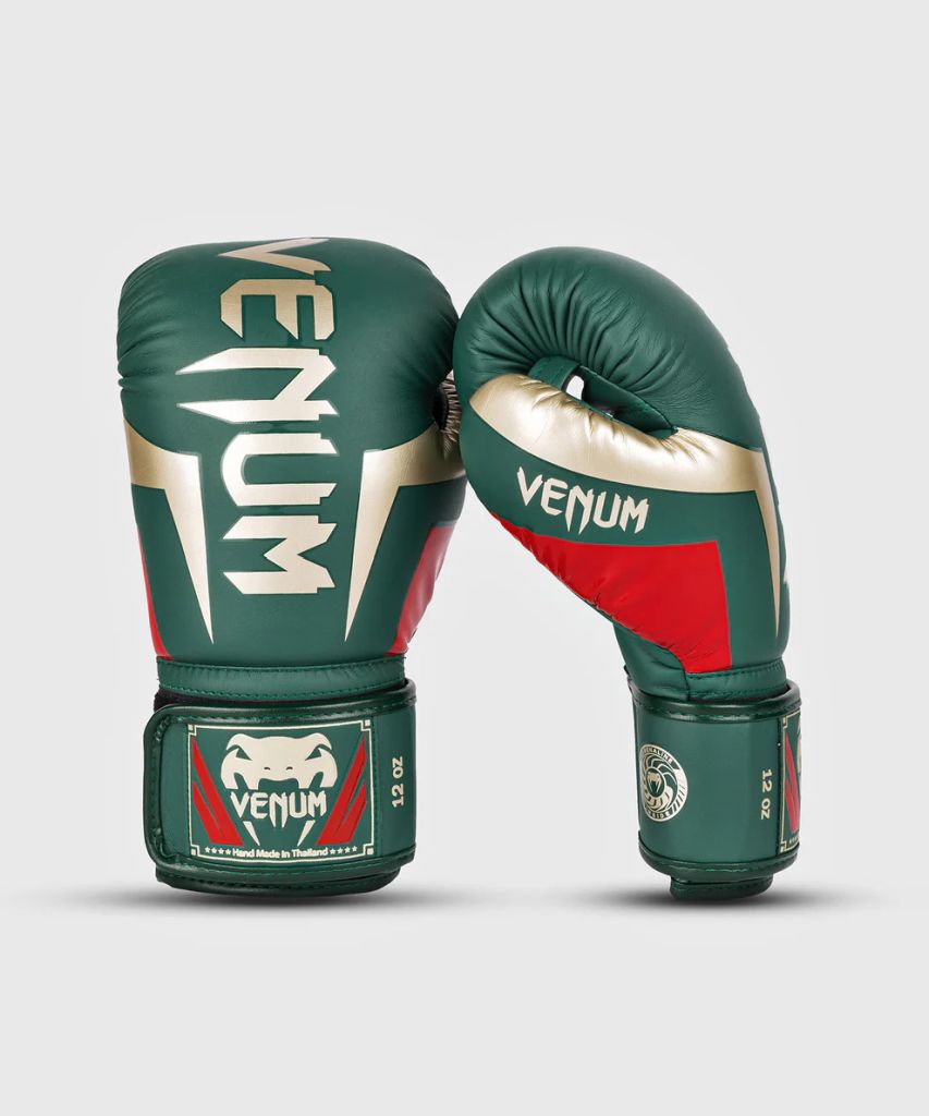Venum Elite Boxing Gloves Green-Red