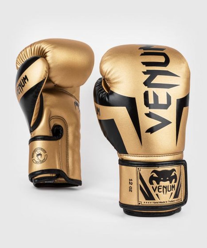 Venum Elite Boxing Gloves Gold-Black