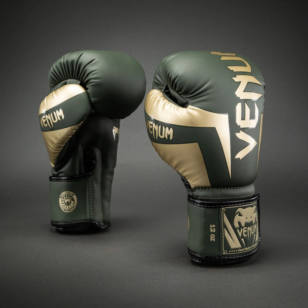 Venum Elite Boxing Gloves Green-Gold