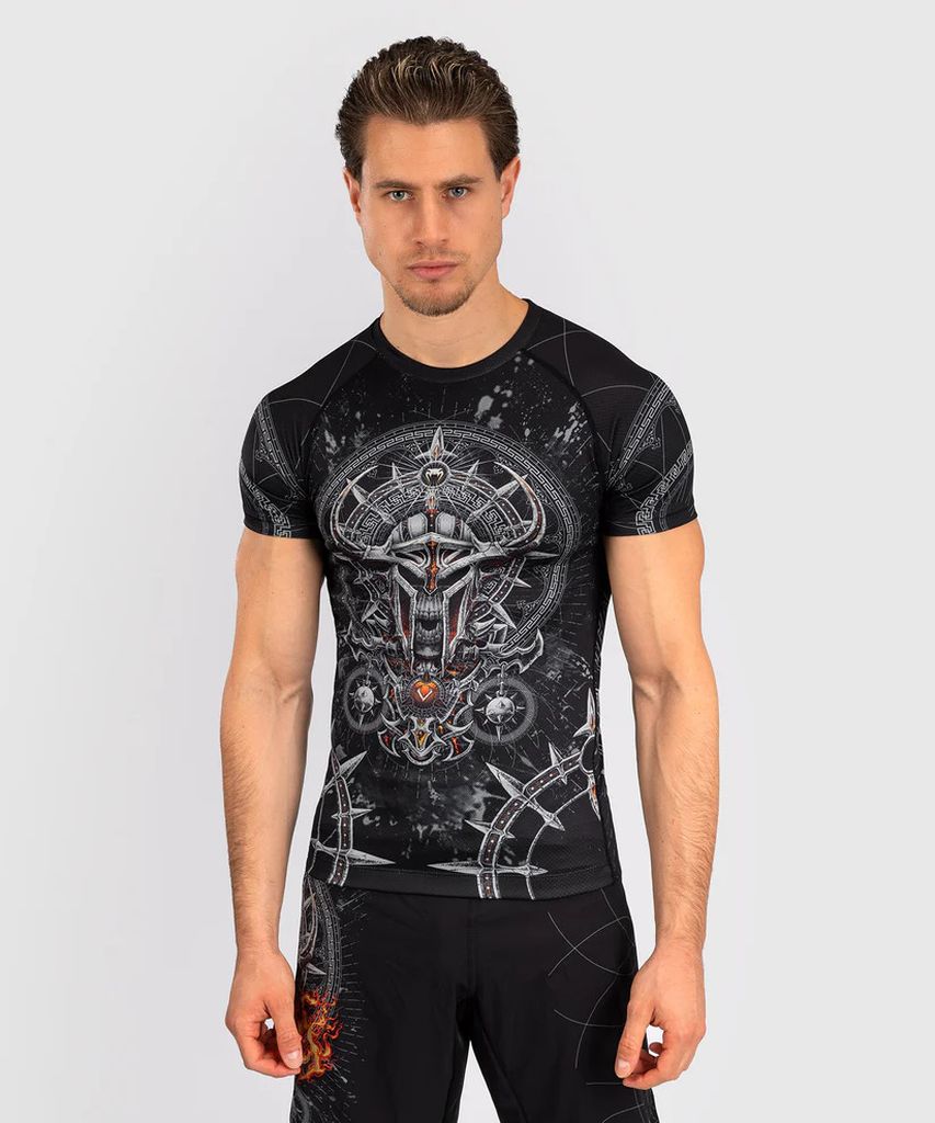 Venum Gladiator 5.0 SS Rashguard Black-Grey