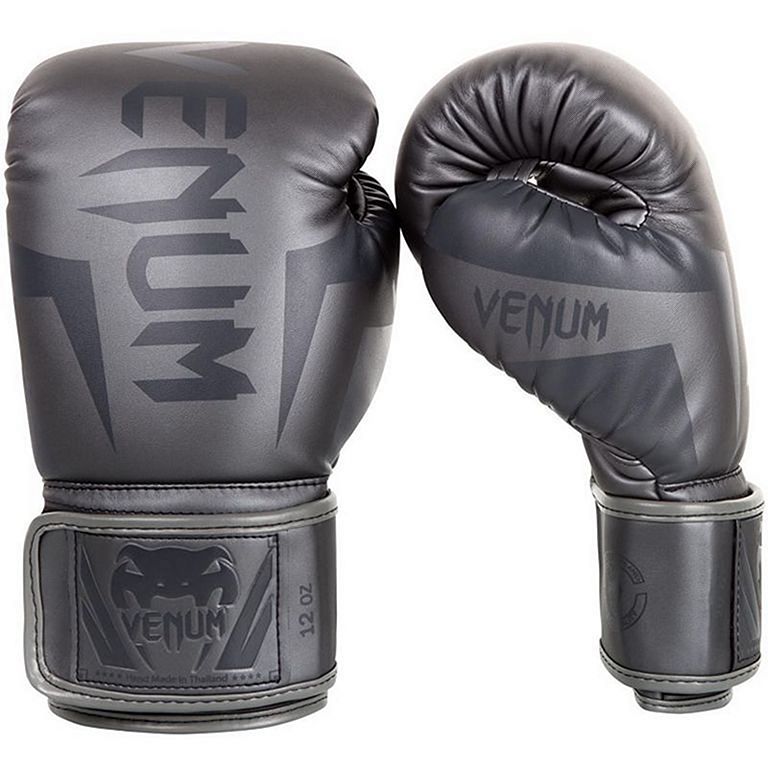 Venum Elite Boxing Gloves Grey-Black