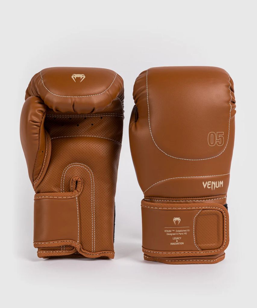 Venum Impact Evo Dark Boxing Gloves Brown-Gold