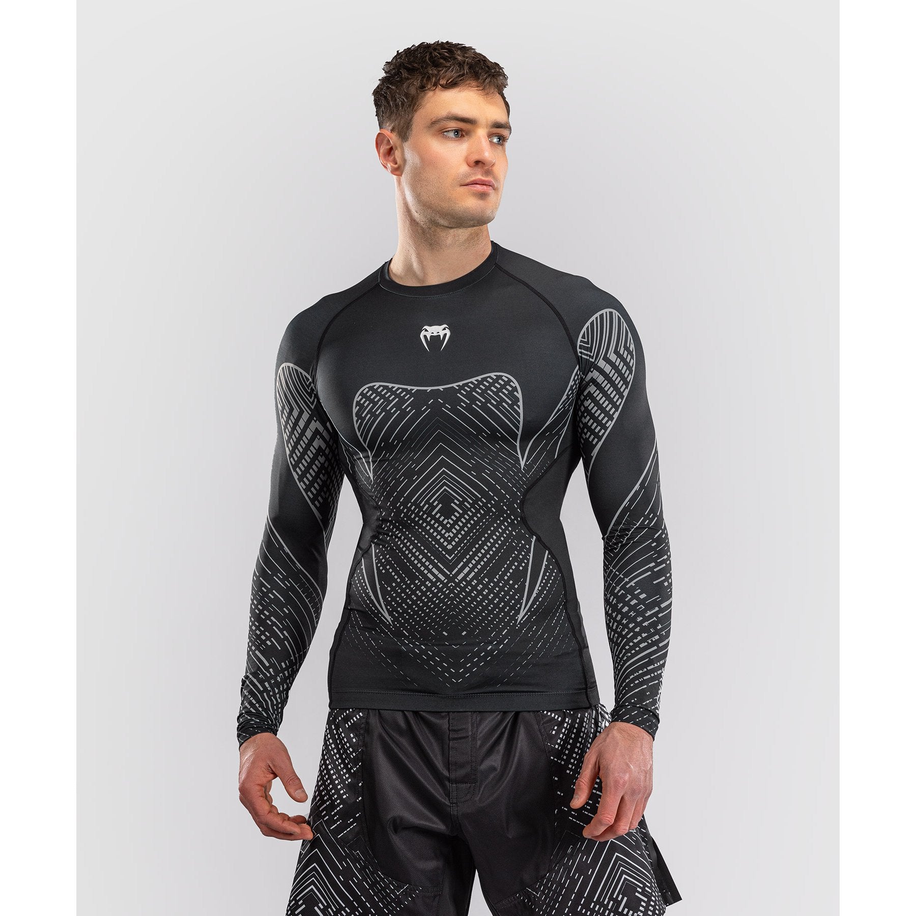 Venum Midnight Fury LS Rashguard Black-Grey
