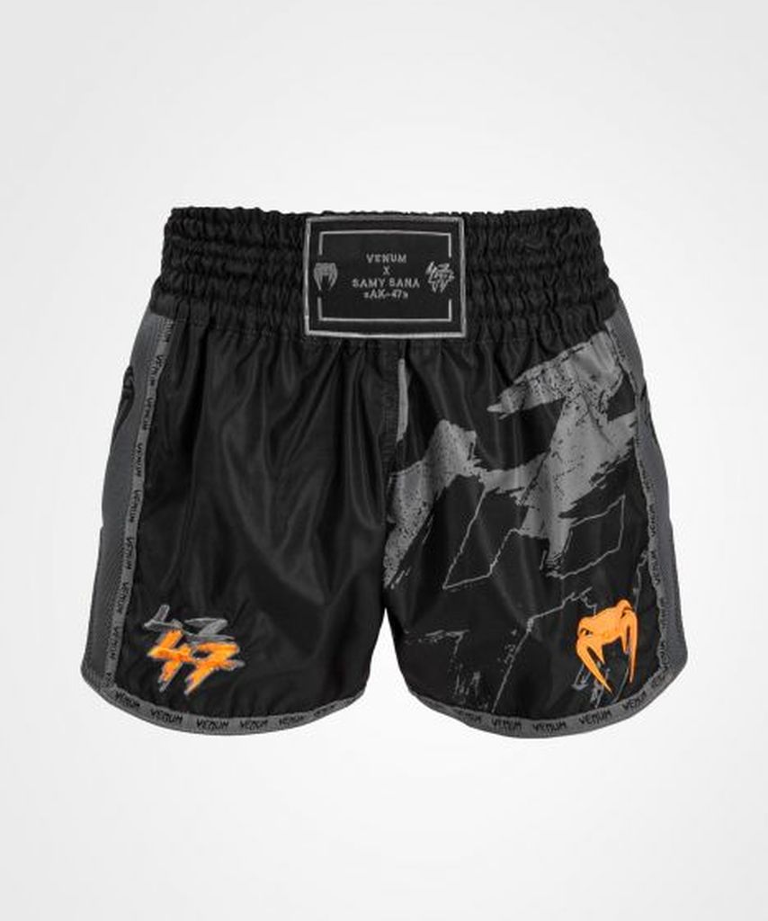 Venum S47 Muay Thai Shorts Black-Orange