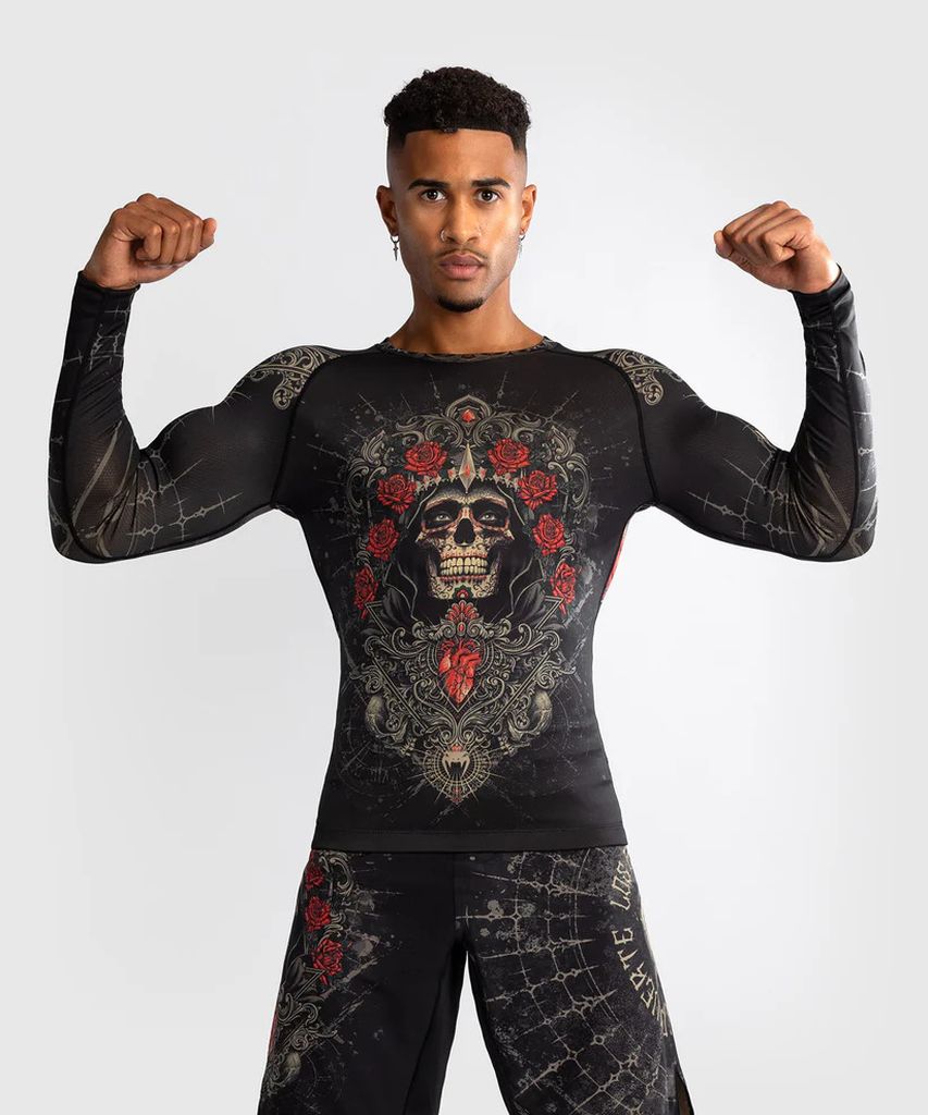Venum Santa Muerte 5.0 LS Rashguard Black-Gold
