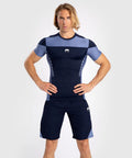 Venum Tempest SS Rashguard Navy Blue-Blue