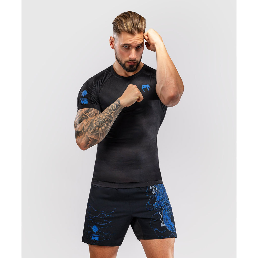 Venum Thunder Dragon SS Rashguard Black-Bronze
