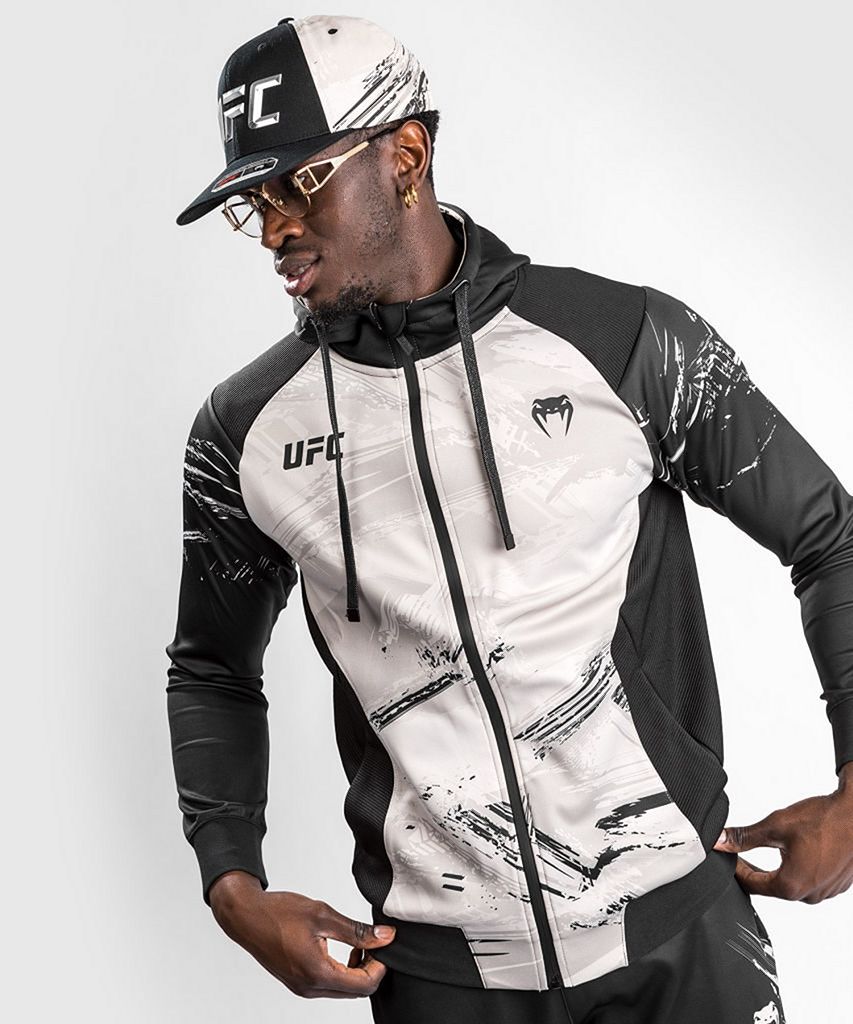 Venum UFC Authentic Fight Week 2.0 Men Zip Hoodie White-Black