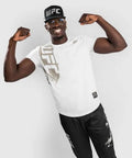 Venum UFC Authentic Fight Week 2.0 T Shirt Short Sleeves White-Brown