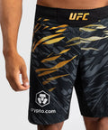 Venum UFC Fusion Authentic Fight Night Long Fit MMA Fight Shorts Black-Gold