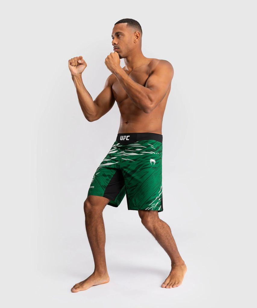 Venum UFC Fusion Authentic Fight Night Long Fit MMA Fight Shorts Green