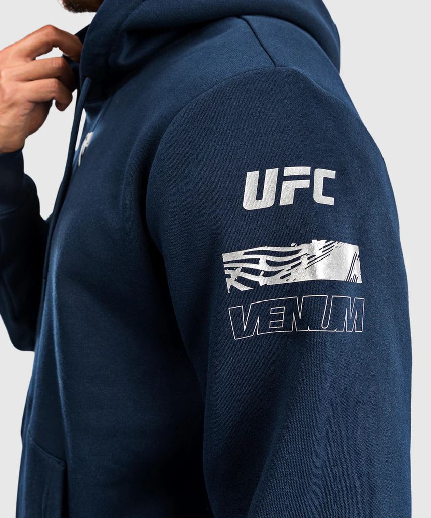 Venum UFC Fusion Fight Week Mens Pullover Hoodie Solid Blue