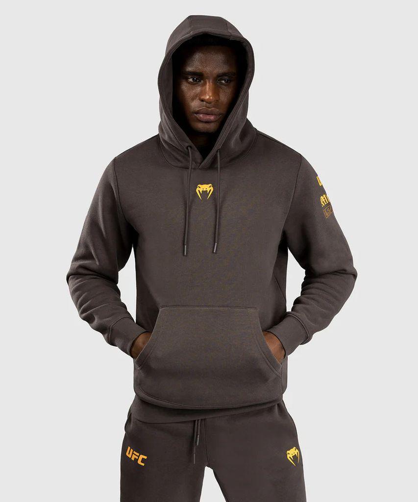 Venum UFC Fusion Fight Week Mens Pullover Hoodie Solid Brown