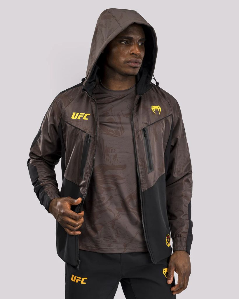 Venum UFC Fusion Fight Week Mens Zip Hoodie Brown