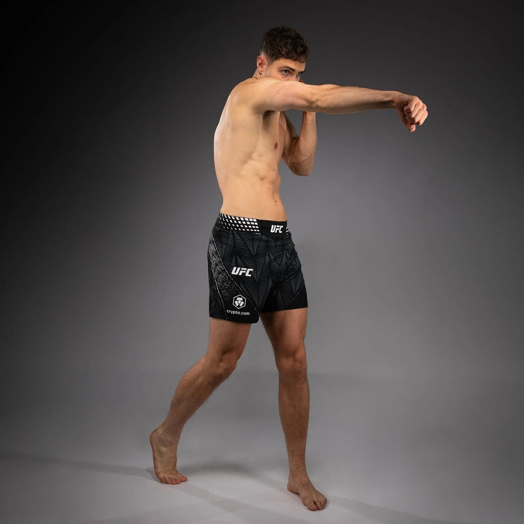 Venum UFC Zenith Authentic Fight Night Short Fit MMA Fight Shorts Black-White