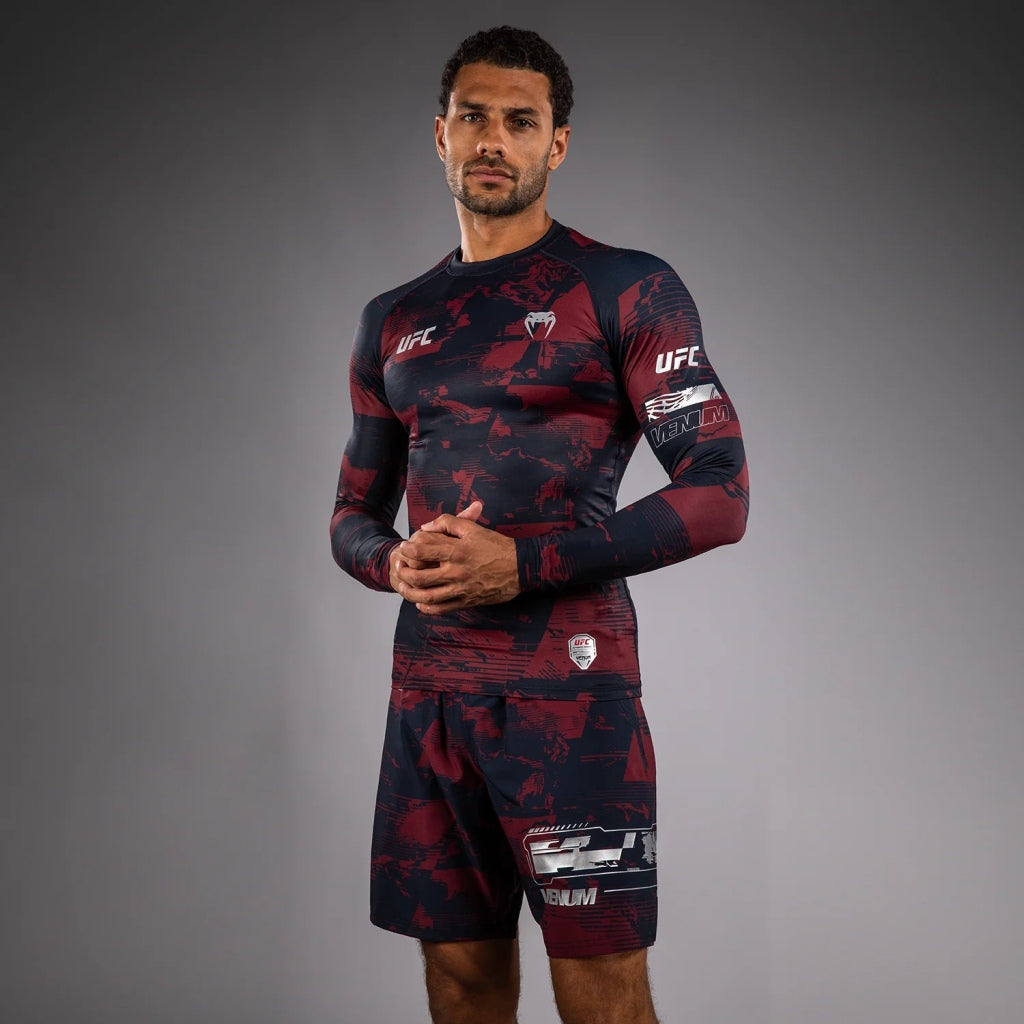 Venum UFC Zenith Authentic Fight Week Performance LS Rashguard Red-Black