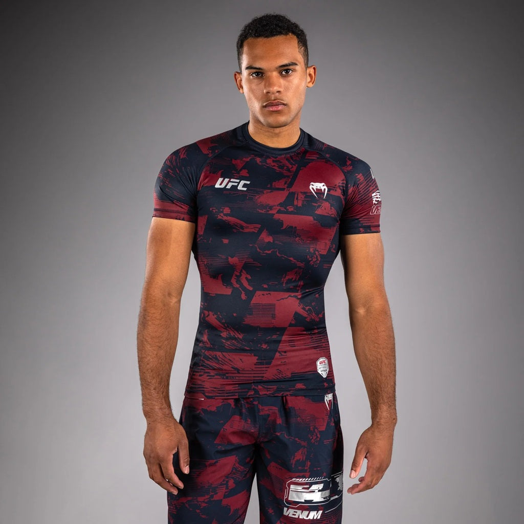 Venum UFC Zenith Authentic Fight Week Performance SS Rashguard Red-Black