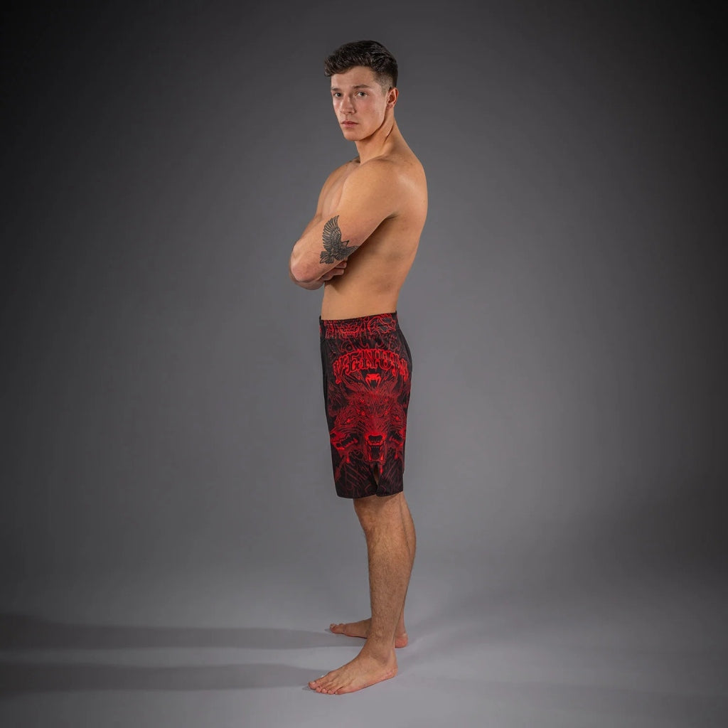 Venum Wolf Atak MMA Fight Shorts Black-Red