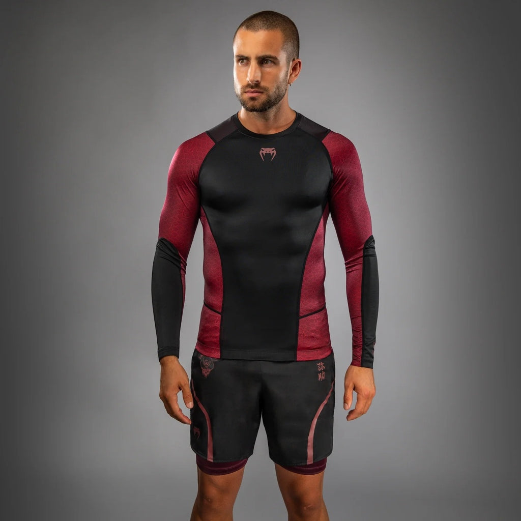 Venum X Assassins Creed Shadows LS Rashguard Black-Red