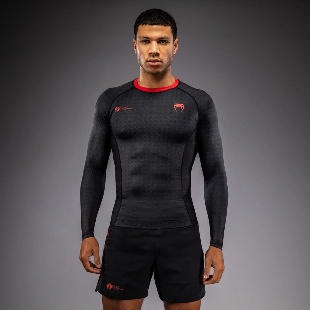 Venum X Roger Gracie Signature LS Rashguard Black-Red